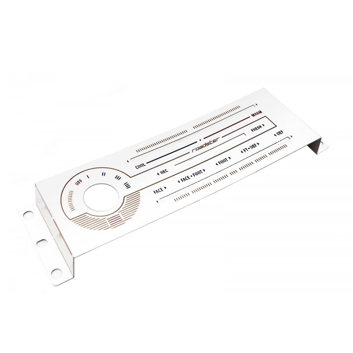 Labeled Brushed Stainless Heater Panel (HVAC), Backlight Colour Options