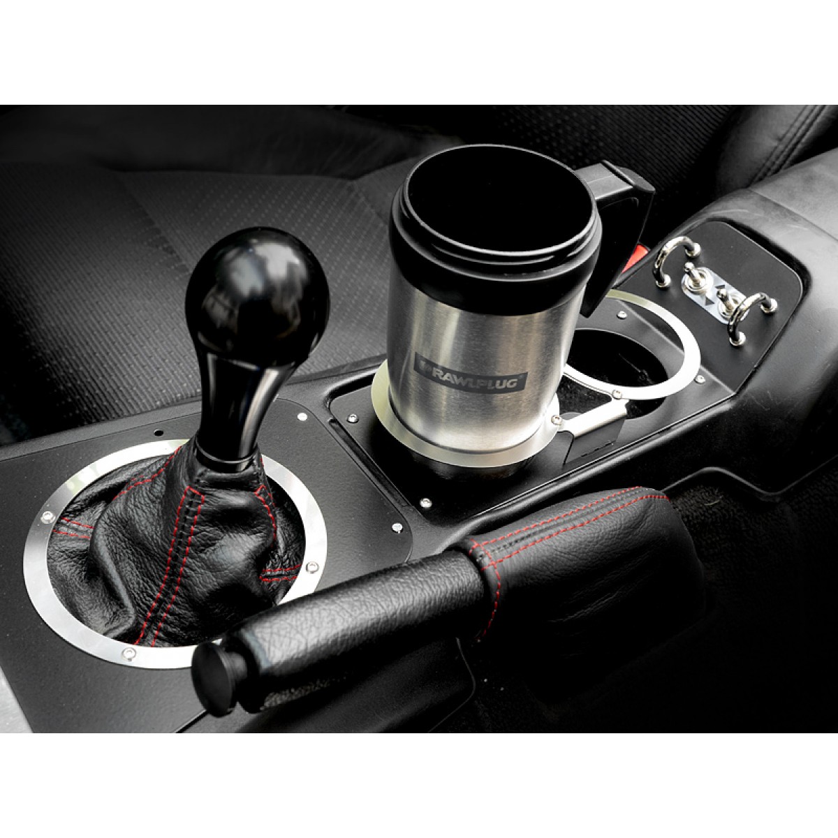Cupholder With Vintage Toggle El.Windows Switches
